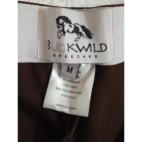 Buckwild Breeches Horse Riding Pants Women's Medium Brown Horse Print Equestrian - Picture 9 of 9